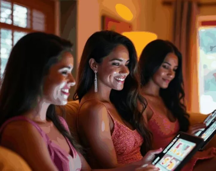 မိုဘိုင်းဖုန်းမှ Online Casino ဂိမ်းကစားနေသောပုံ